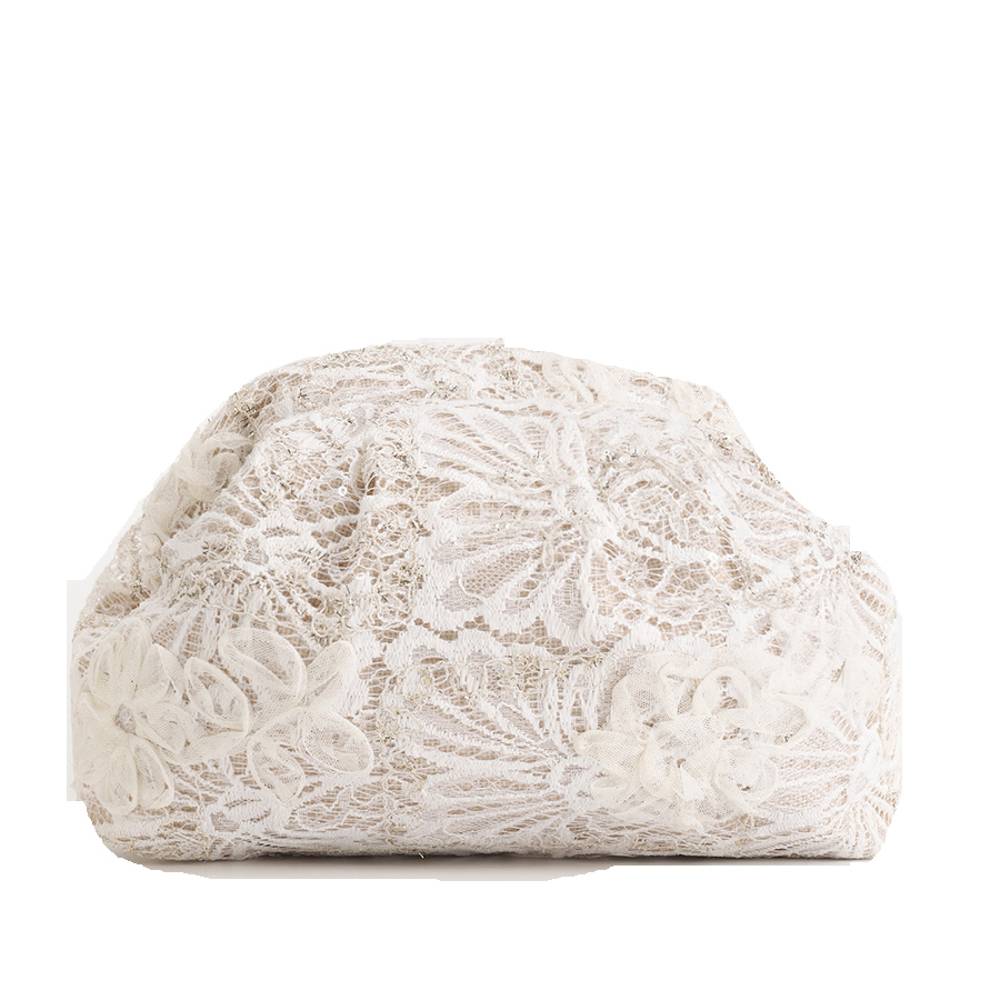 Embroidery Bali - Bolsa Clutch Nuvens de Renda, Bordado