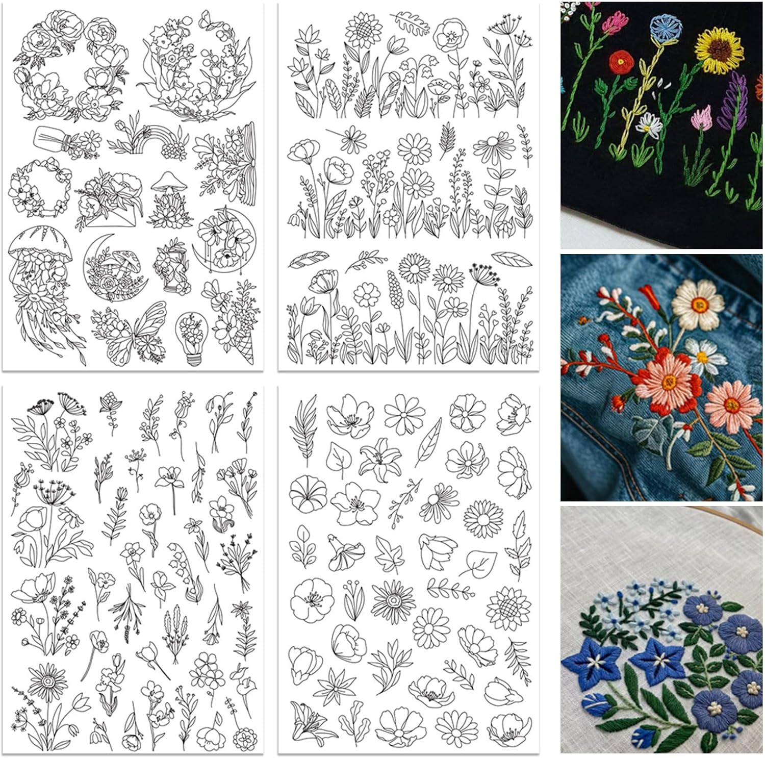 Embroidery Meaning - 4 folhas de padrões de bordado