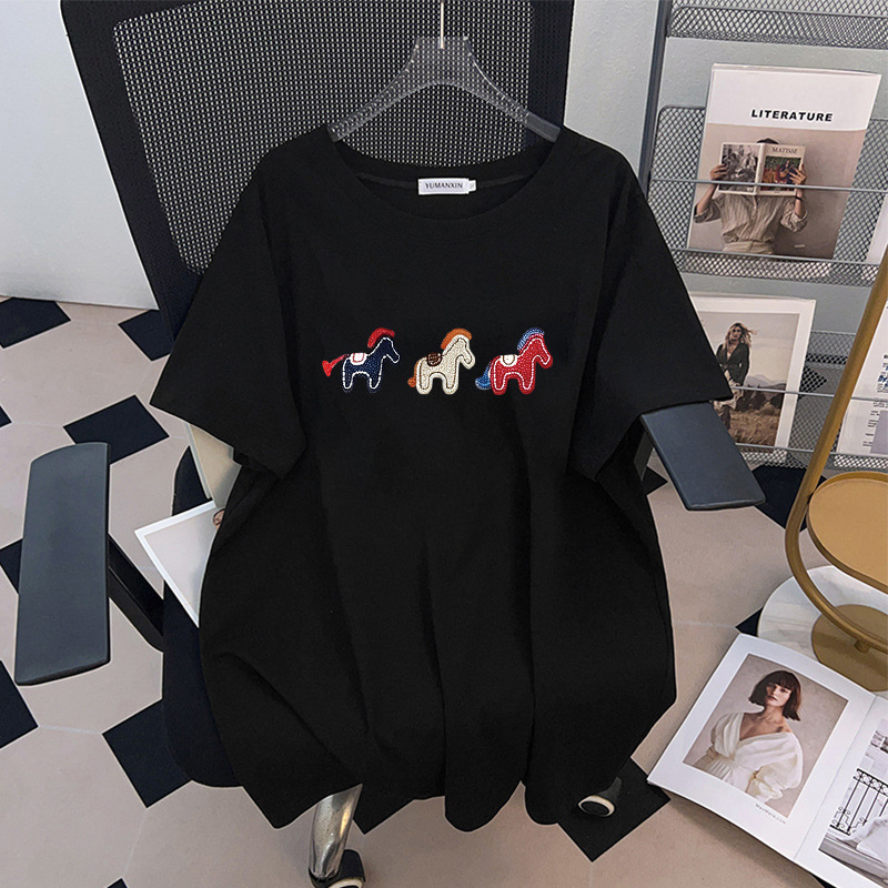 Camiseta Feminina Plus Size 17 - Embroidery Cotton Shirt avaliação e preço