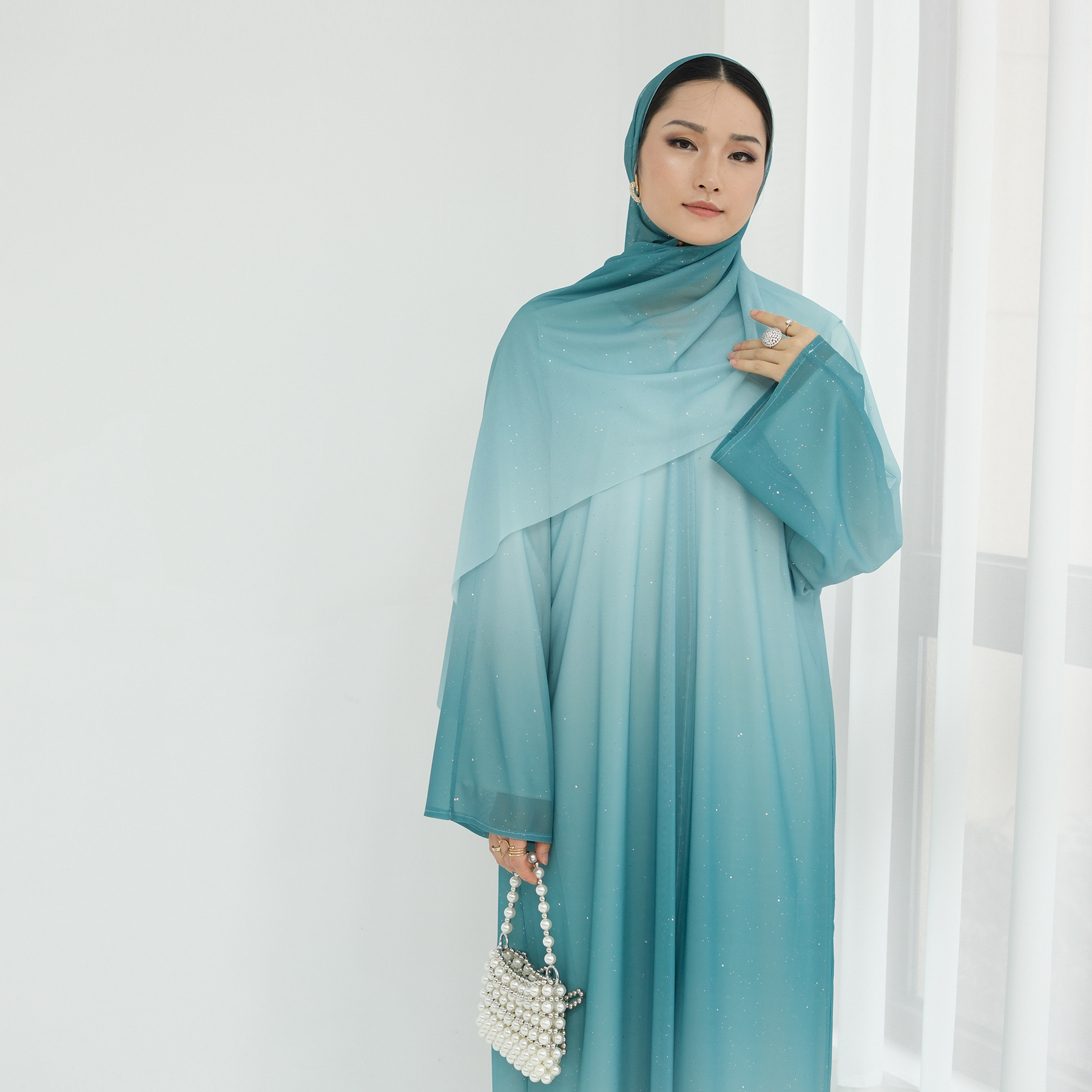 Quimono Cardigã Gradiente Eid  - Embroidery Kebaya avaliação e preço