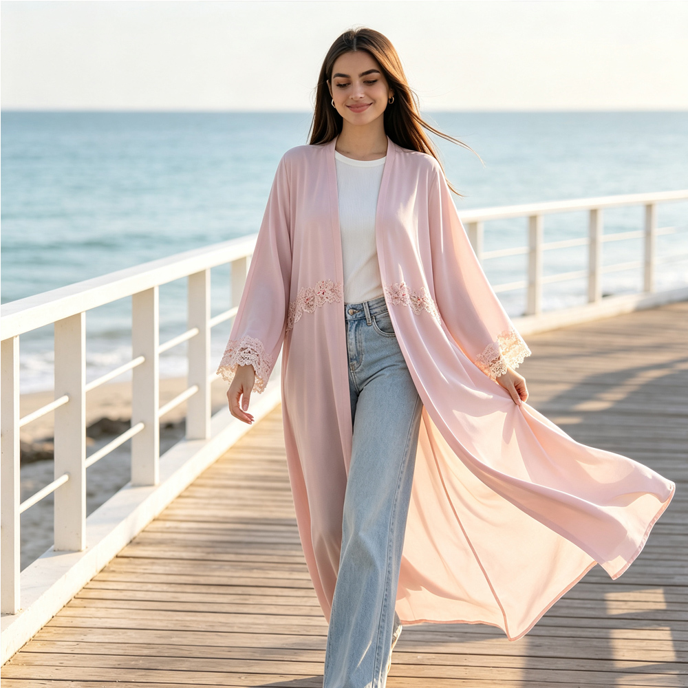 Abaya Dubai Bordada para Mulhe - Embroidery Kebaya avaliação e preço